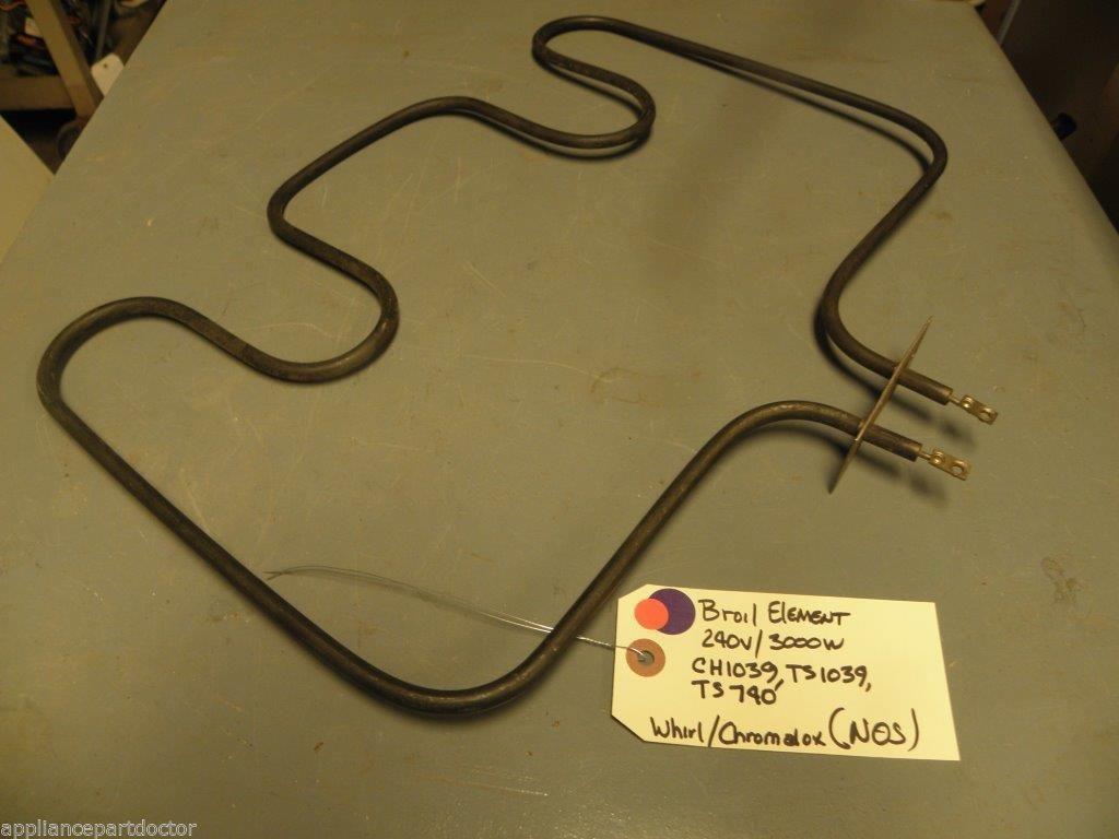 NOS Whirlpool Chromalox stove Broil Element CH1039 TS1039 TS740 240v/3000w NOS Whirlpool Chromalox stove Broil Element CH1039 TS1039 TS740 240v/3000w